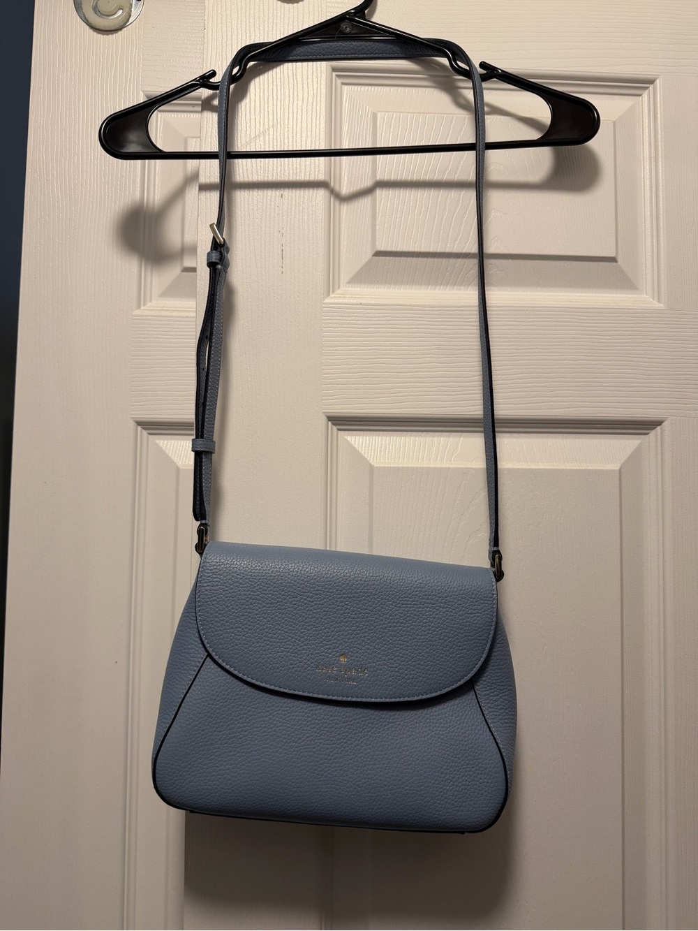 kate spade Powder Blue Pebbled Leather Crossbody Bag